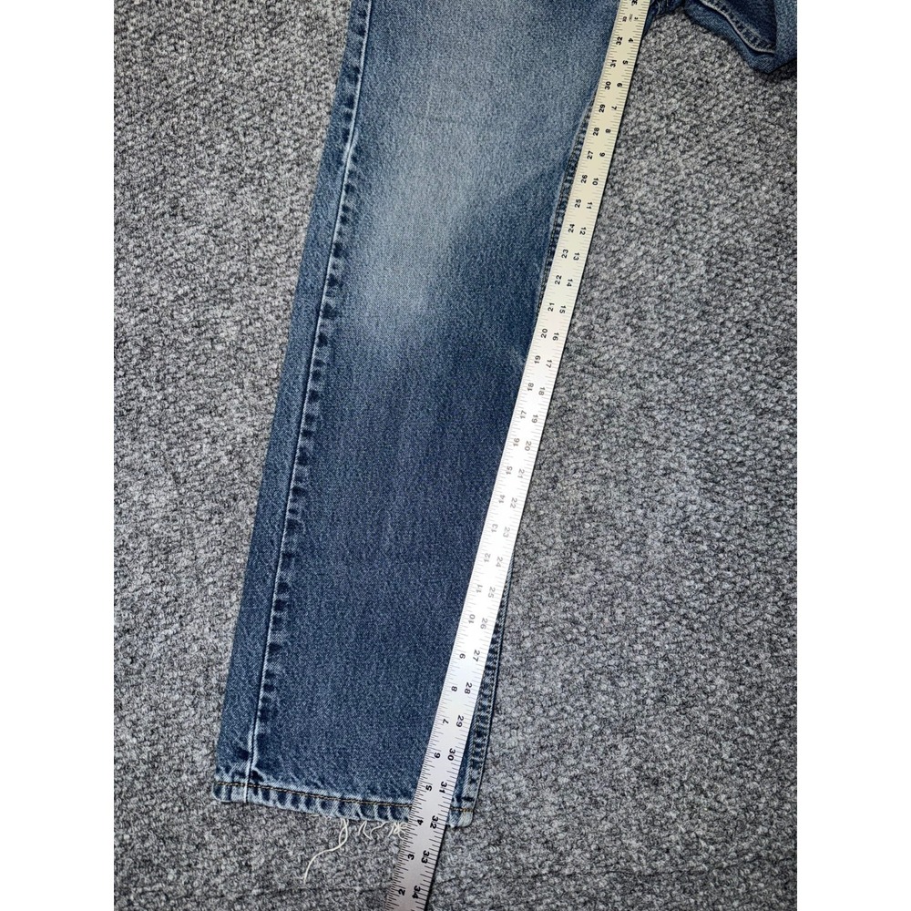 Levi's 505 Regular Fit Straight Leg Jeans Medium Wash 33x32 Y2K - Picture 4 of 9
